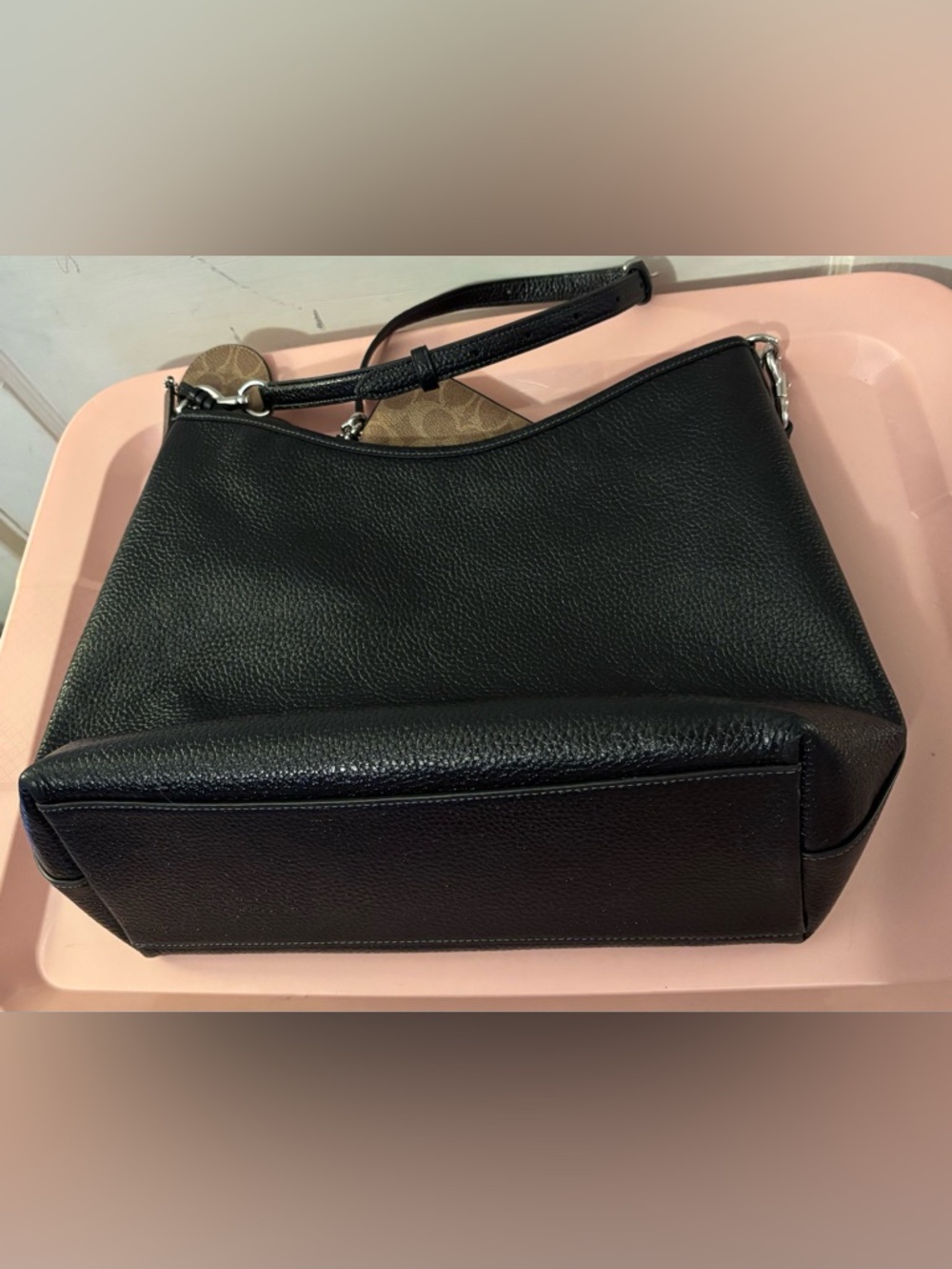 Coach Large Laurel Black shoulder bag with silver hardware - Picture 7 of 10